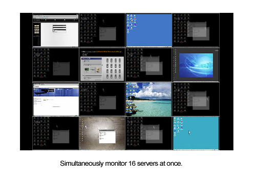 Simultaneously monitor 16 servers at once