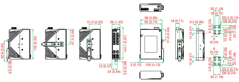 EDS-2010-ML-2GTXSFP - サイズ