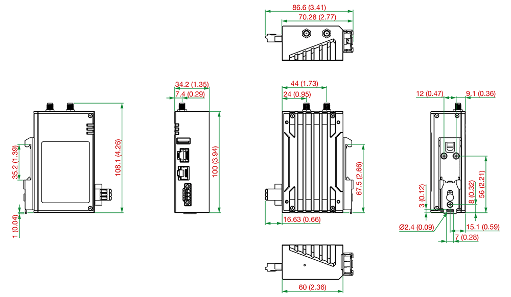 AWK-1161C-US - 外観図
