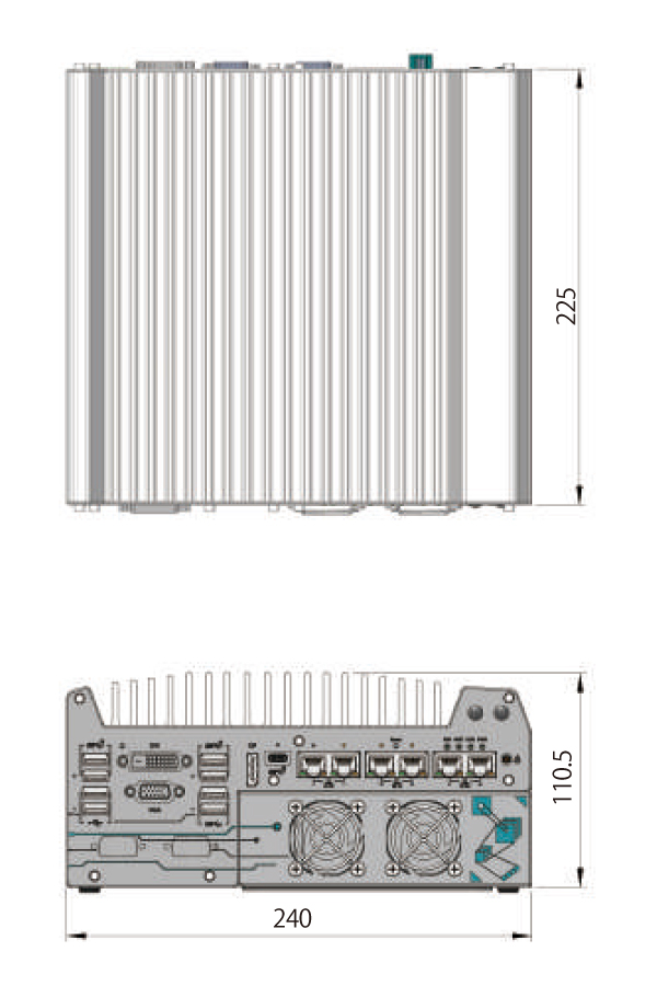 Nuvo-9154GC - サイズ