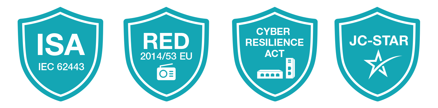 ISA IEC 62443,RED 2014/53 EU,CYBER RESILIENCE ACT,JC-STAR - アイコン画像
