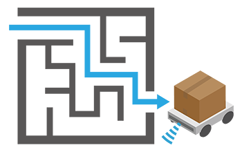 障害物回避 - 経路走行イメージ