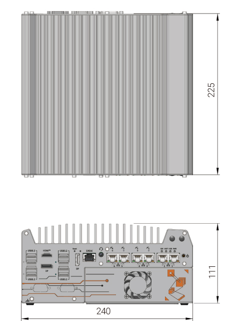 Nuvo-11160GC - サイズ
