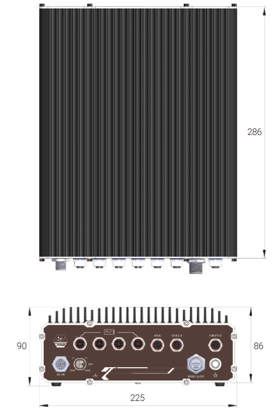 Nuvo-9650AWP-PoE - サイズ