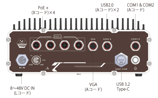 Nuvo-9650AWP-PoE - 外観図