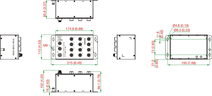 TN-4512B-4G-8GP-CT-T - サイズ