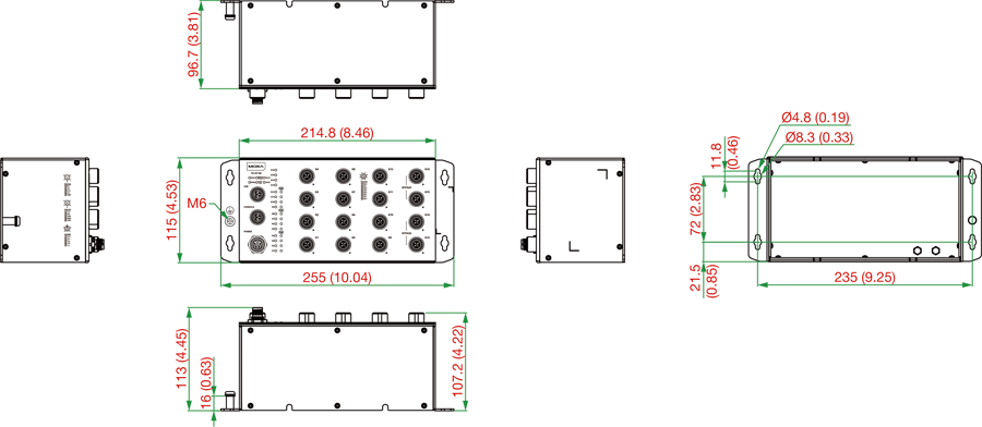 TN-4516B-12GP-4GBP-CT-T - サイズ