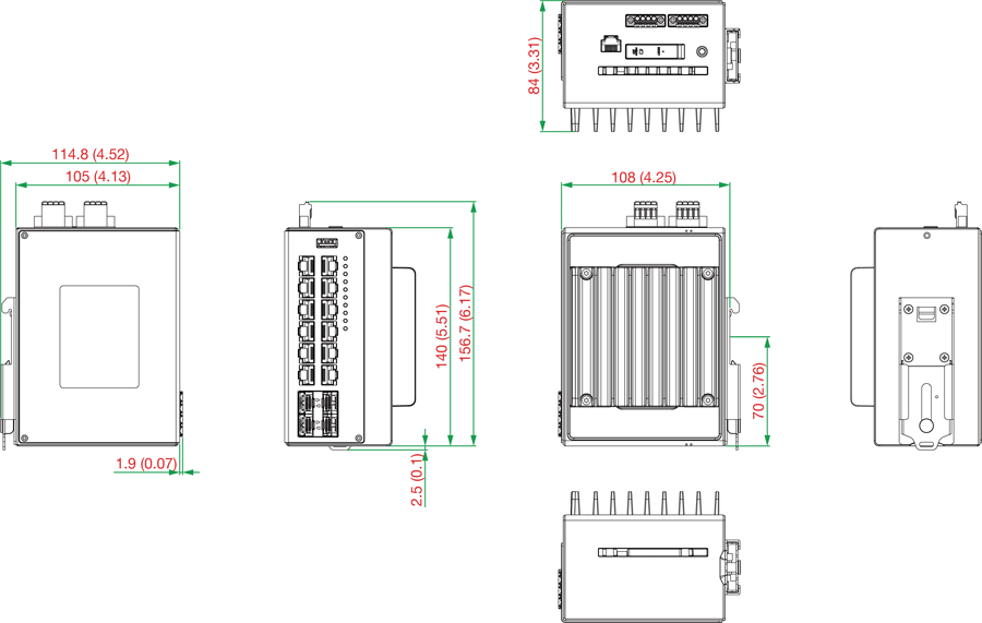 TSN-G5016-4XGS-SoMD-LV-T - サイズ