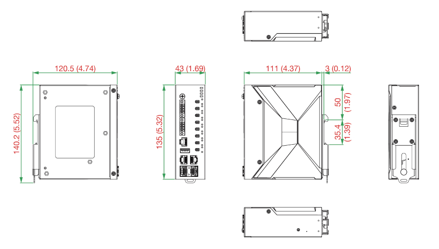 TWS-3010-SPE-8PB-2GC-T - サイズ