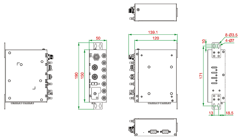 V1222-W-CT-T - サイズ(標準ウォールマウントキット付き)