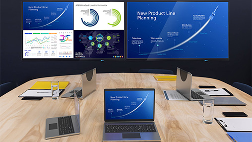 VP2420 - 視界が広がる2画面でのマトリックス出力
