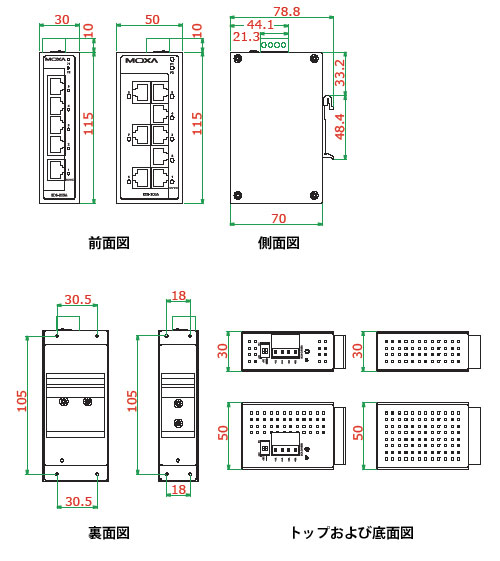 EDS-205A - サイズ