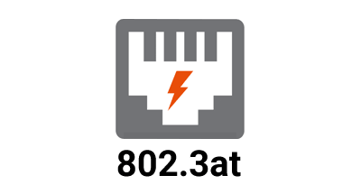 802.3at PoE+規格に準拠した技術を採用 - イメージアイコン